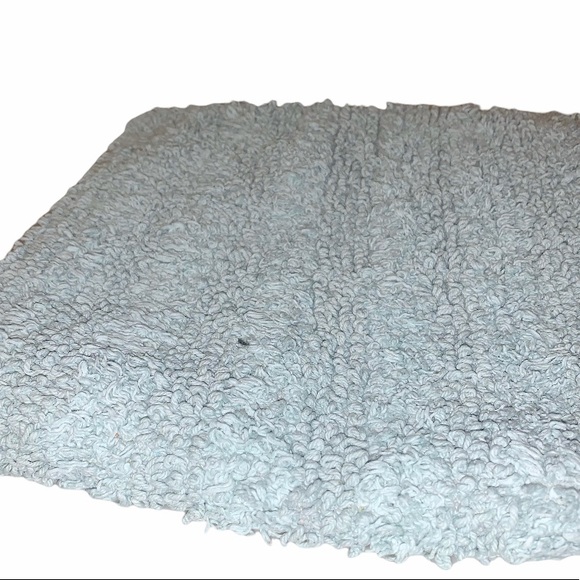 Textured Reversible Aqua Teal Green Bathmat - Picture 2 of 3